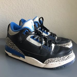 Nike Jordan 3 Blue Black Grey Sneakers